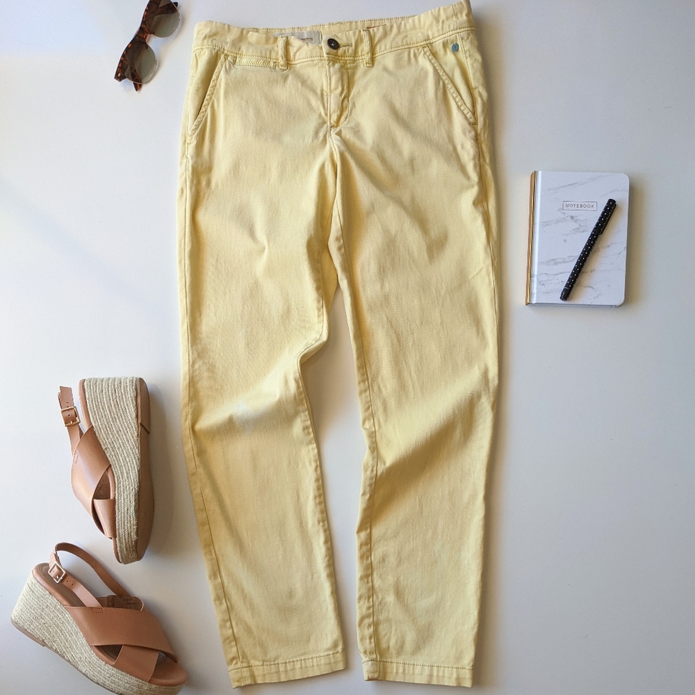 PILCRO & LETTERPRESS Pit / Hyphen Butter Yellow Pants Anthropologie Size 27